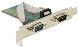 Delock PCI-E Bővítőkártya > 2x Soros RS-232 - kontaktor - 10 394 Ft