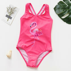 drool Costum de baie Roz bombon cu flamingo (drl47b2k6)