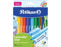 Pelikan Set carioci Colorella Star C302, varf 0.8 mm, 10 culori/set, Pelikan 822299