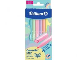 Pelikan Set carioci Colorella Star C302, varf 0.8 mm, 6 culori pastel/set, Pelikan 822282