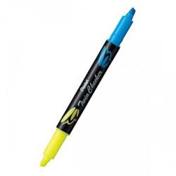 Pentel Двулицев маркер Pentel Twin Checker жълт и син, 1.0 - 3.5 mm, за всички типове хартия