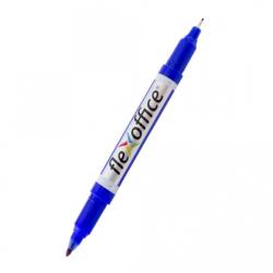 FlexOffice Двулицев маркер FlexOffice PM01 за CD син, 0.4 - 1.0 mm, с остър и объл връх