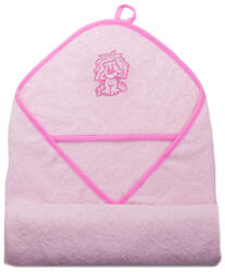 Stella fürdőlepedő hímzett 110×110 - rózsaszín oroszlán