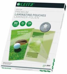 LEITZ Meleglamináló fólia, 80 mikron, A4, fényes, UDT technológiával, LEITZ "iLam" (100 db) (E74780000)