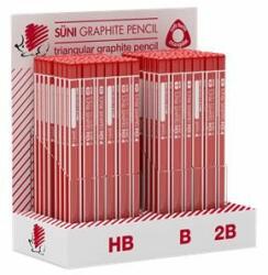 ICO Grafitceruza display, HB, B, 2B, háromszögletű, ICO "Süni" (184 db) (TICGDS)