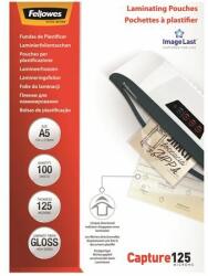 Fellowes Meleglamináló fólia, 125 mikron, A5, fényes, 100 db, FELLOWES (100 db) (IFW53073)