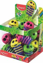 Maped Hegyezõ display, kétlyukú, tartályos, MAPED "Croc Croc", kukac, vegyes színek (18 db) (IMA501700)
