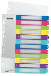 LEITZ Regiszter, műanyag, A4 Maxi, 1-12, LEITZ "Wow - tonerprint