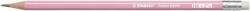 STABILO Grafitceruza radírral, HB, hatszögletű, STABILO "Swano Pastel", pink (12 db)