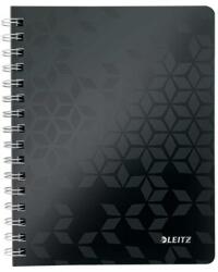Leitz Spirálfüzet, A5, vonalas, 80 lap, LEITZ "Wow", fekete (E46390095) - tonerprint