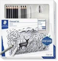 STAEDTLER Grafit- és szénceruza készlet, kiegészítõkkel, 12 darabos, STAEDTLER "Mars® Lumograph® 100C" (12 db) (TS61100C)