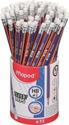 Maped Grafitceruza radírral ceruzatartó, HB, háromszögletű, MAPED "Black`Peps Navy" (72 db) (IMA851859)