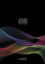 Shkolyaryk Publishing House Füzet, tűzött, A4, vonalas, 80 lap, SHKOLYARYK "Color scapes", vegyes minta - tonerprint