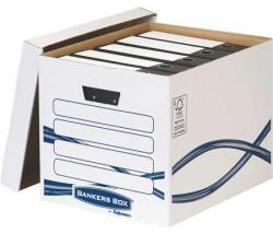 Fellowes Archiválókonténer, karton, FELLOWES, "Bankers Box Basic Tall", kék-fehér (10 db) (IFW44610)