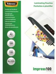 Fellowes Meleglamináló fólia, 100 mikron, A3, fényes, 100 db, FELLOWES (100 db) (IFW53512)