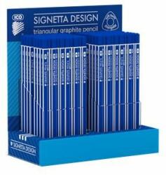 ICO Grafitceruza display, háromszögletű, HB, B, 2B, ICO "Signetta" (184 db) (TICGDI)