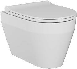 Sanovit BUENO fali WC - rimless - perem nélküli - rejtett szerelésű - mély öblítésű - rövid 49 cm (100914)