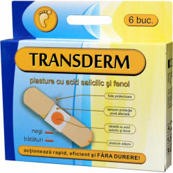 Nanfang Medical Transderm plasture cu acid salcilic, 6 bucati, Cbf Optim Trading