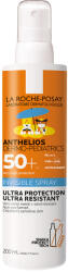 Anthelios Spray invizibil cu protectie solara SPF 50+ fata si corp, pentru copii, ultra rezistent la apa, 200ml, Anthelios Dermo Pediatrics, La Roche Posay