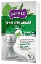 Farmec Benzi depilatoare pentru fata cu ceara gel, 20 bucati + 2 servetele, Farmec - minifarmonline