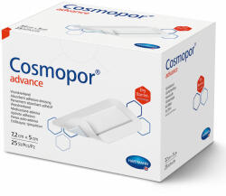 Cosmopor Plasture steril cu corp absorbant si margini autoadezive, 7.2 x 5cm, 25 plasturi, Cosmopor