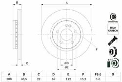 Bosch Disc frana BOSCH 0 986 479 H50 (0 986 479 H50) - automobilus