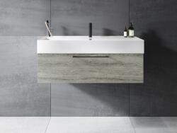 RIHO LIVIT GLAZE TOP fürdőszobabútor 60x28cm (unit1) - matt fekete mosdó