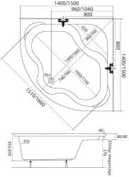 M-Acryl Samanta akril sarokkád 150x150
