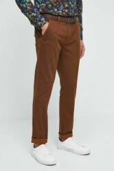 MEDICINE nadrág férfi, barna, testhezálló - barna XL - answear - 16 990 Ft