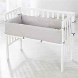 roba Co-Sleeping Bed 2 in (mattress, nest & barrier) White Style silver grey babaöböl