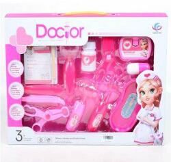 Magic Toys Pink orvosi játékszett ollóval, kórlappal és kiegészítőkkel (MKL538286) - pepita