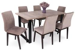 Zoé asztal Lotti székkel - 6 személyes étkezőgarnitúra - agorabutor - 182 200 Ft