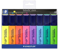 STAEDTLER Szövegkiemelő készlet, 1-5 mm, STAEDTLER "Classic 364", 8 különböző szín (COTS364PWP8)