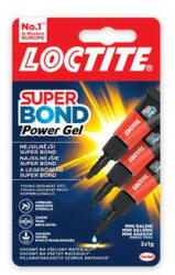 Pillanatragasztó gél, 3 x 1 g, HENKEL "Loctite Super Bond POWER Gél Mini Trio (COIHSAMT3)