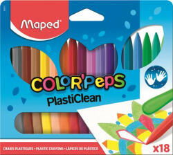 Zsírkréta, MAPED "Color'Peps" PlastiClean, 18 különböző szín (COIMA862012)