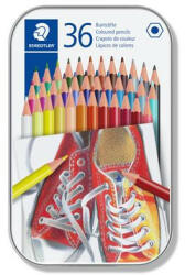 STAEDTLER Színes ceruza készlet, hatszögletű, fém dobozban, STAEDTLER "175", 36 különböző szín (COTS175M36)