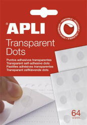 APLI Ragasztókorong, eltávolítható, APLI "Transparent Dots", átlátszó (COLCA12871)
