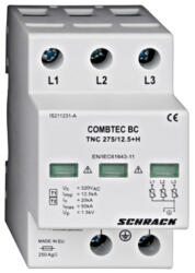 SCHRACK Combtec T1/T2 túlfeszültséglevezető 275/12, 5kA, TN-C