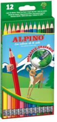Alpino Creioane colorate cu guma, cutie carton, 12 culori/set, ALPINO Erasable (MS-AL013654)