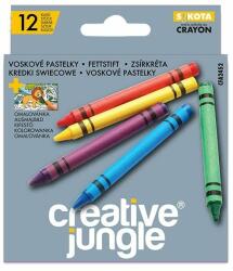 Creative Jungle Zsírkréta CREATIVE JUNGLE Grey kerek hegyezett 12 színű (CFA2452) - tonerpiac