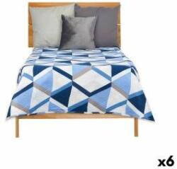 Gift Decor Cuvertură de pat reversibilă 180 x 260 cm Albastru Alb (6 Unități) Patura