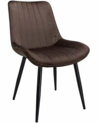 Jumi Skandináv stílusú szék, bársony, fém, barna, 54x61x83 cm, Viva (ART-CM-961074)