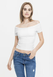 Urban Classics Ladies Off Shoulder Rib Tee white