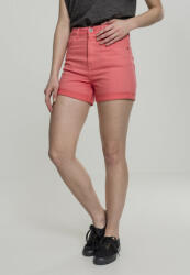 Urban Classics Ladies Highwaist Stretch Twill Shorts coral