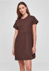 Urban Classics Ladies Organic Empire Valance Tee Dress brown