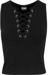 Urban Classics Ladies Lace Up Cropped Top black - gangstagroup - 4 158 Ft