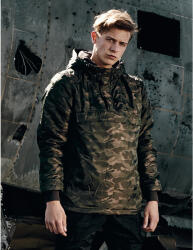 Urban Classics Padded Camo Pull Over Jacket darkolive