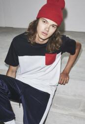 Urban Classics 3-Tone Pocket Tee white/navy/fire red