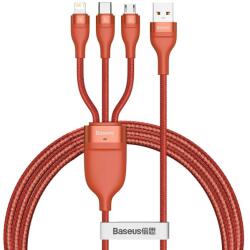 Baseus Cablu de Date USB la Lightning, Micro-USB, Type-C 66W, 1.2m - Baseus Flash Series (CA1T3-07) - Orange
