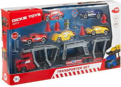 Dickie Toys Set Dickie Toys Transportor cu Masinute si Accesorii, Rosu (203745012)